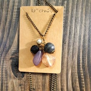 Multi beaded color long necklace